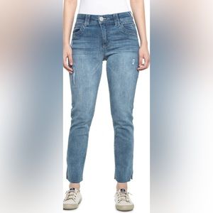 DEMOCRACY Ab Technology Distressed High Rise Ankle  Jean
